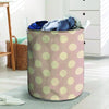 Tan Polka Dot Laundry Basket-grizzshop