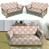 Tan Polka Dot Loveseat Cover-grizzshop