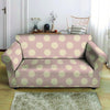 Tan Polka Dot Loveseat Cover-grizzshop