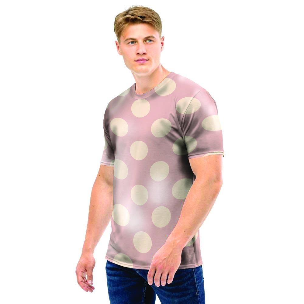 Tan Polka Dot Men T Shirt-grizzshop