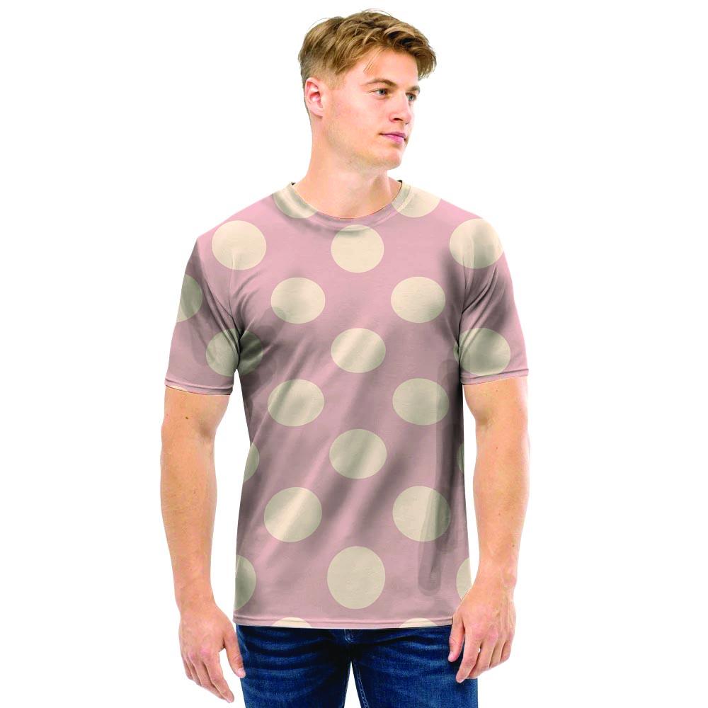 Tan Polka Dot Men T Shirt-grizzshop