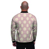 Tan Polka Dot Men's Bomber Jacket-grizzshop