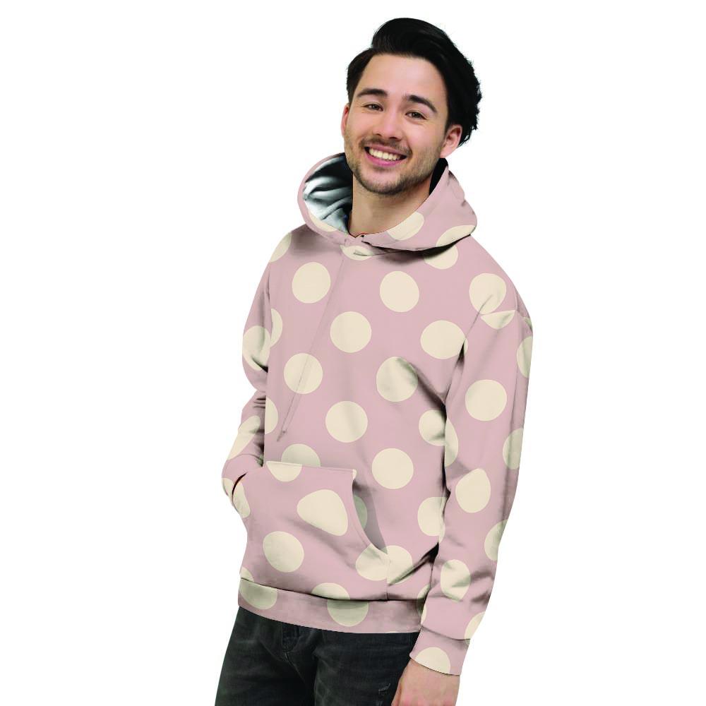 Tan Polka Dot Men's Hoodie-grizzshop
