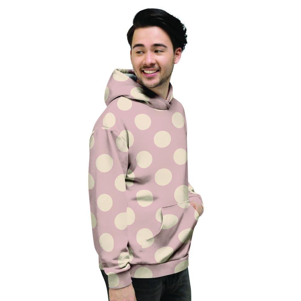 Tan Polka Dot Men's Hoodie-grizzshop