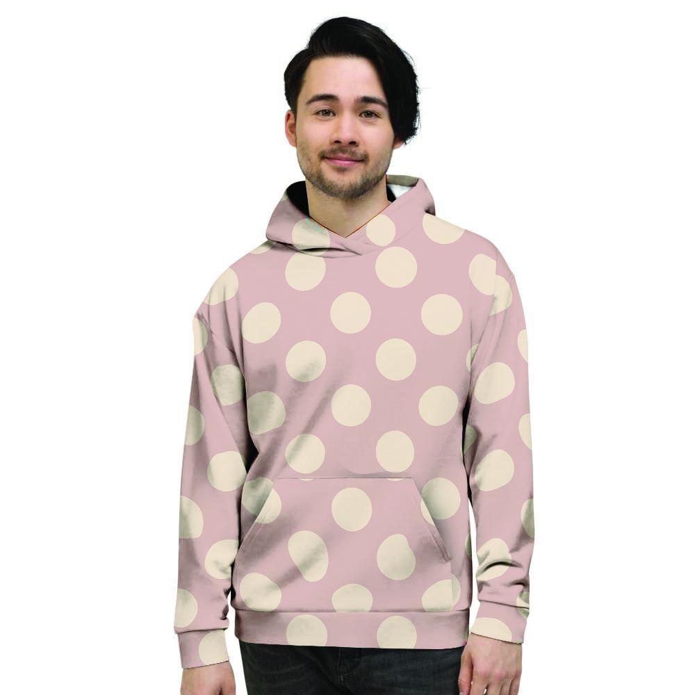 Tan Polka Dot Men's Hoodie-grizzshop