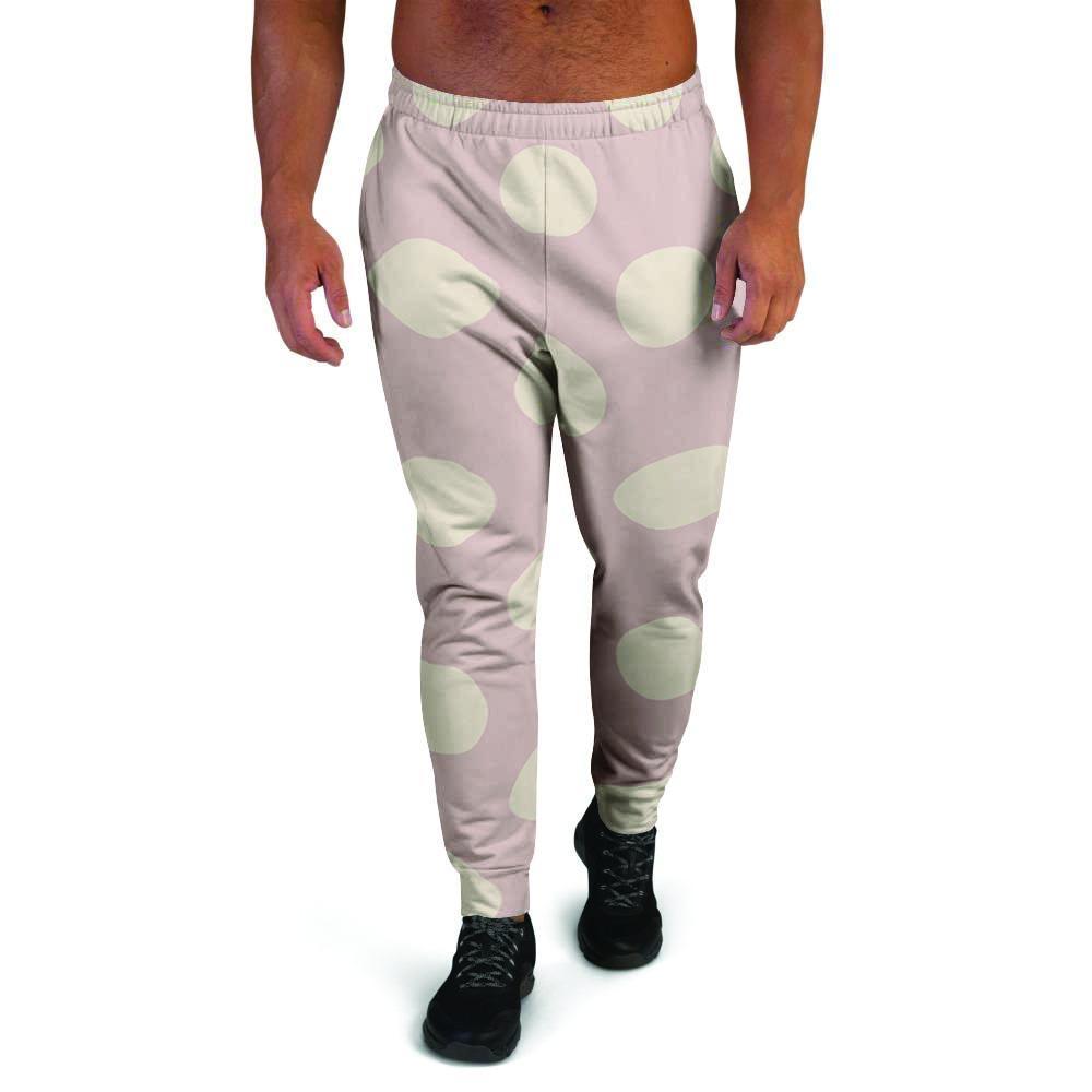 Tan Polka Dot Men's Joggers-grizzshop