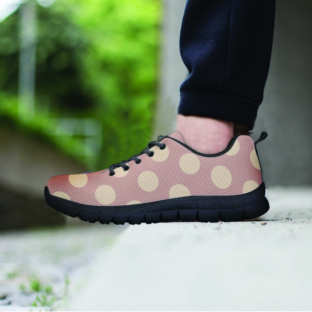 Tan Polka Dot Men's Sneakers-grizzshop