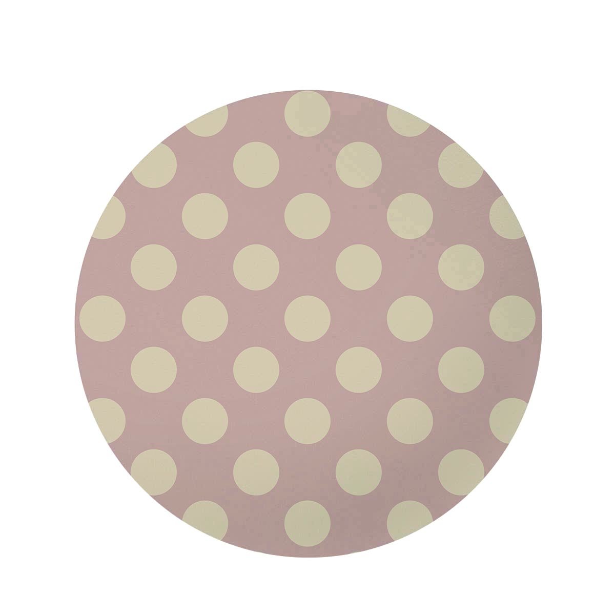 Tan Polka Dot Round Rug-grizzshop