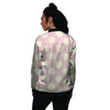 Tan Polka Dot Women's Bomber Jacket-grizzshop