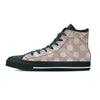 Tan Polka Dot Women's High Top Shoes-grizzshop