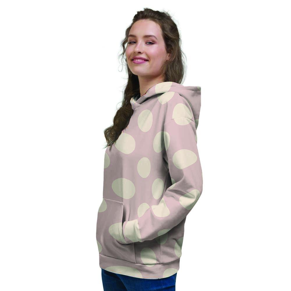 Tan Polka Dot Women's Hoodie-grizzshop