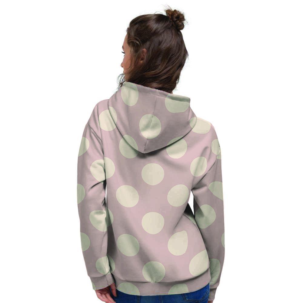 Tan Polka Dot Women's Hoodie-grizzshop