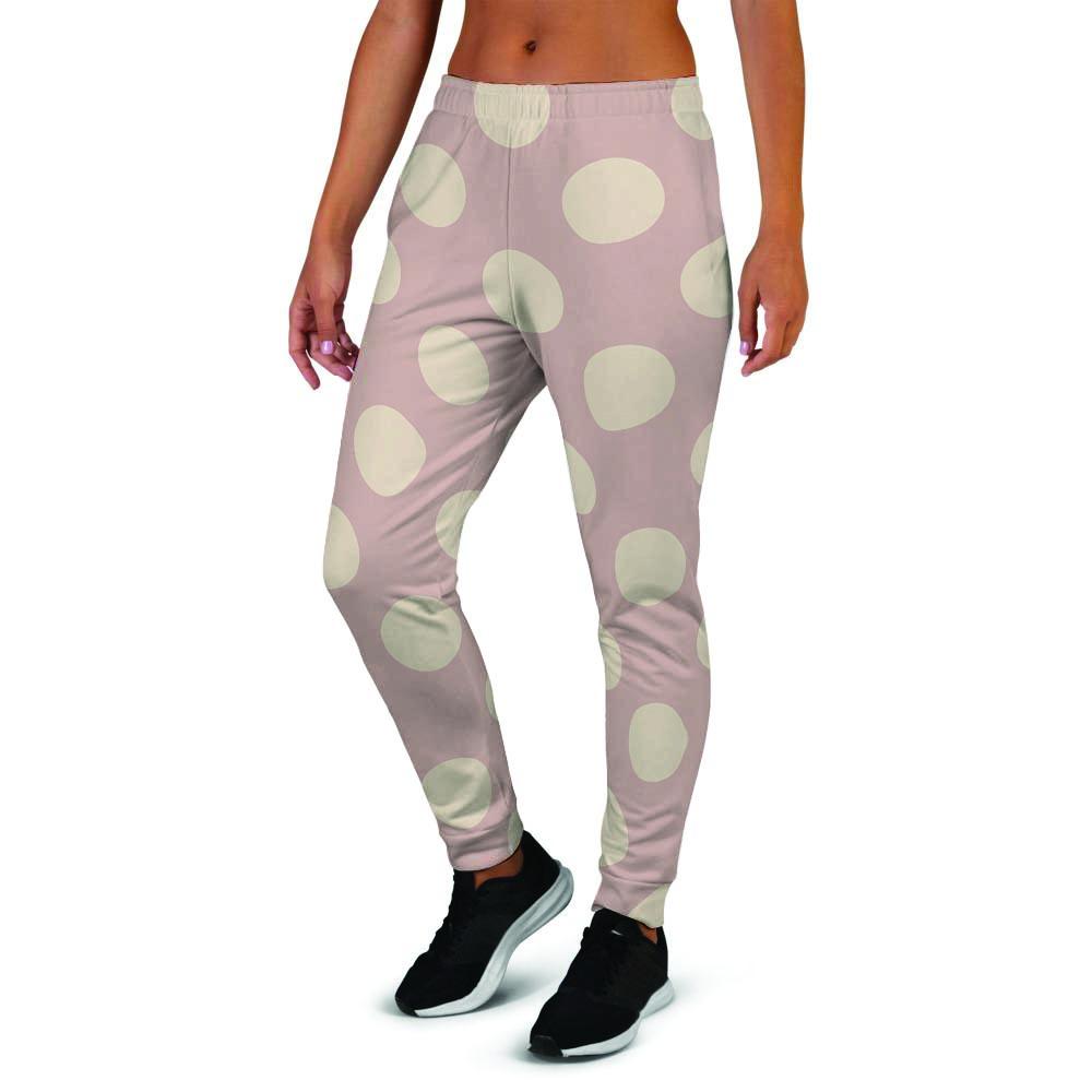 Tan Polka Dot Women's Joggers-grizzshop