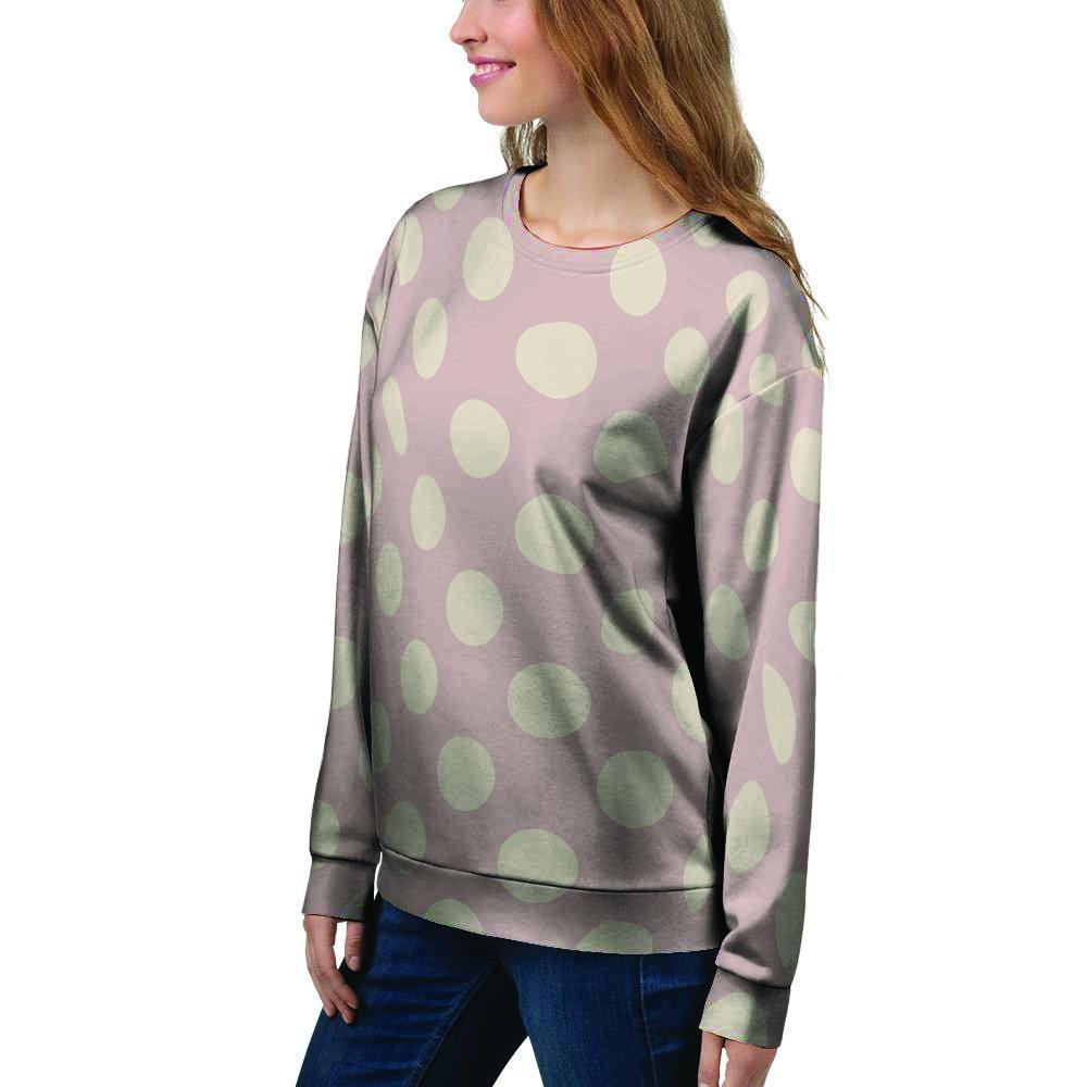 Tan Polka Dot Women's Sweatshirt-grizzshop