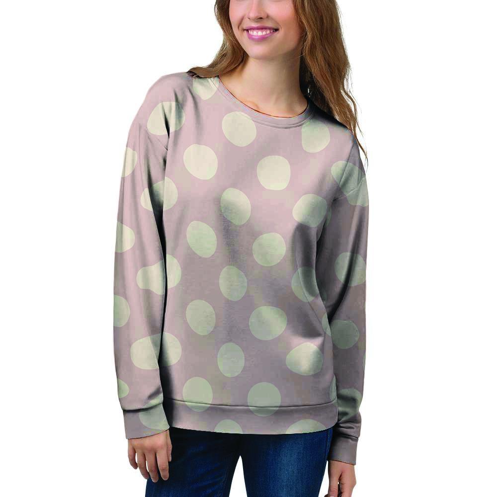 Tan Polka Dot Women's Sweatshirt-grizzshop