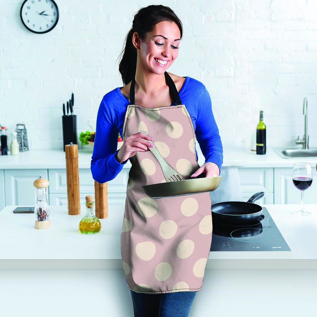 Tan Polka Dot Women's Apron-grizzshop