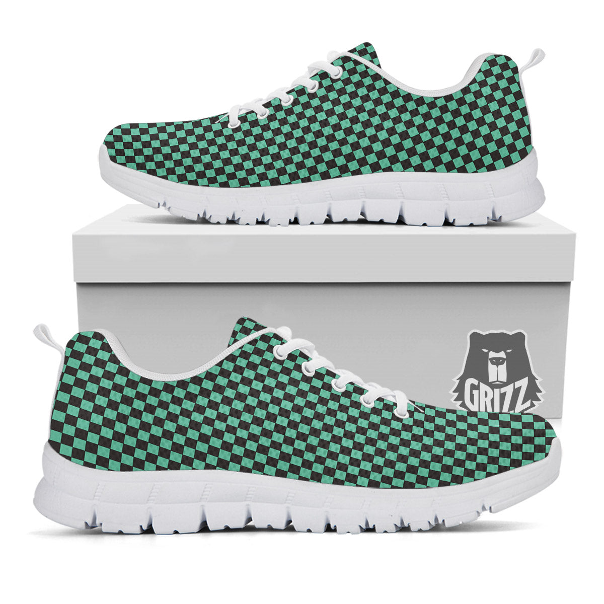 Tanjiro Print Pattern White Sneaker-grizzshop