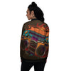 Tape Old Cassette Print Women's Bomber Jacket-grizzshop