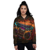 Tape Old Cassette Print Women's Bomber Jacket-grizzshop