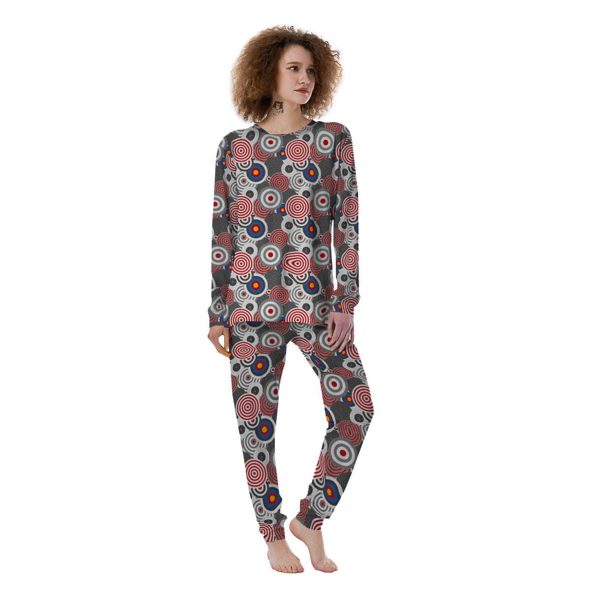 Target Darts Board Game Print Pattern Women's Pajamas-grizzshop