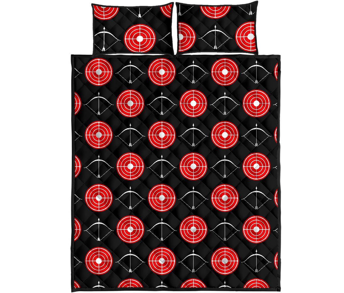 Targets Archery Pattern Print Bed Set Quilt-grizzshop