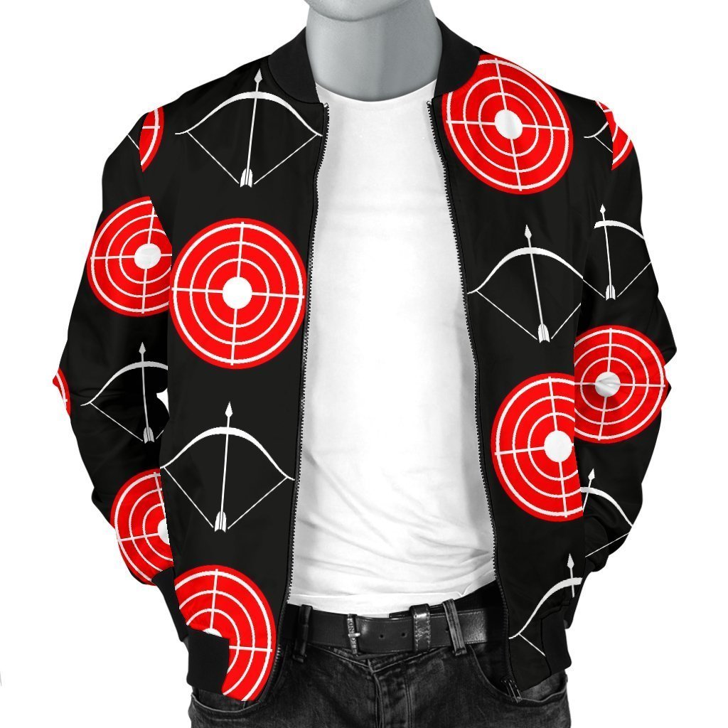 Targets Archery Pattern Print Men's Bomber Jacket-grizzshop