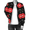 Targets Archery Pattern Print Women Casual Bomber Jacket-grizzshop