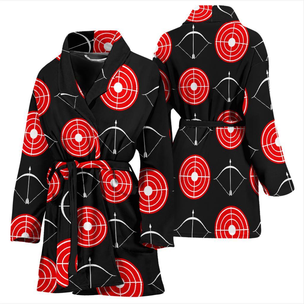 Targets Archery Pattern Print Women Long Robe-grizzshop