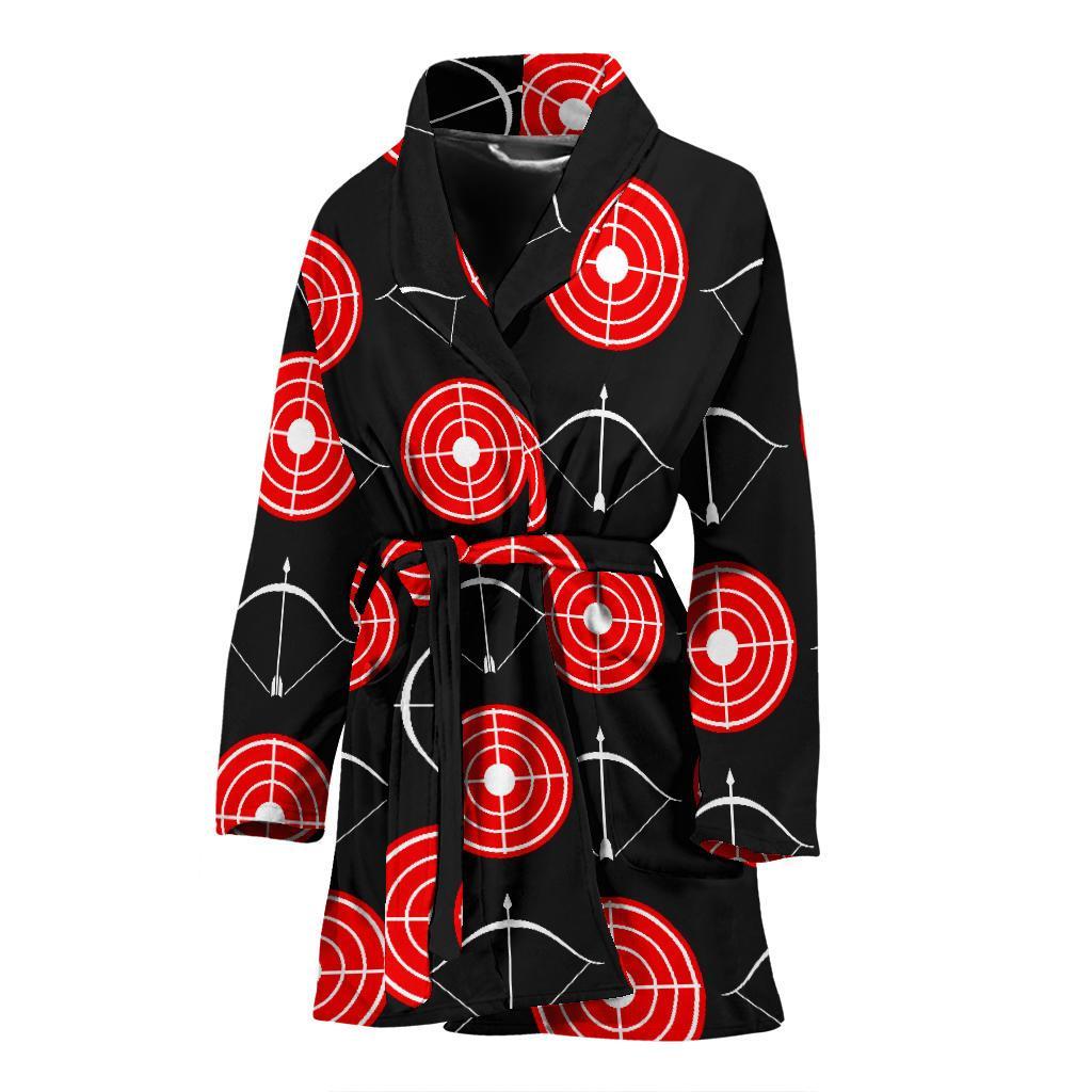 Targets Archery Pattern Print Women Long Robe-grizzshop