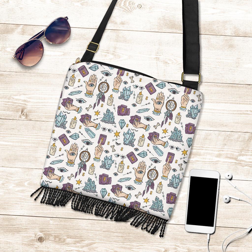 Tarot Pattern Print Crossbody bags-grizzshop