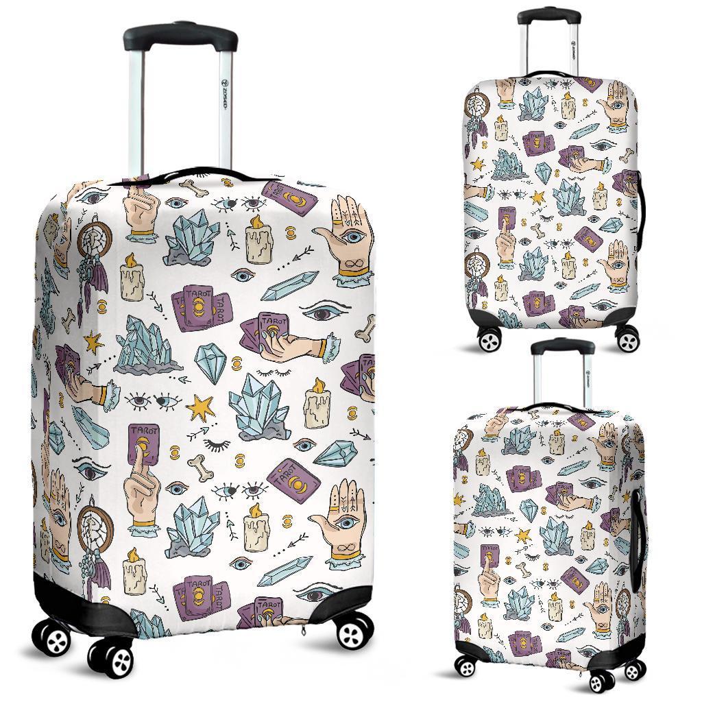 Tarot Pattern Print Luggage Cover Protector-grizzshop