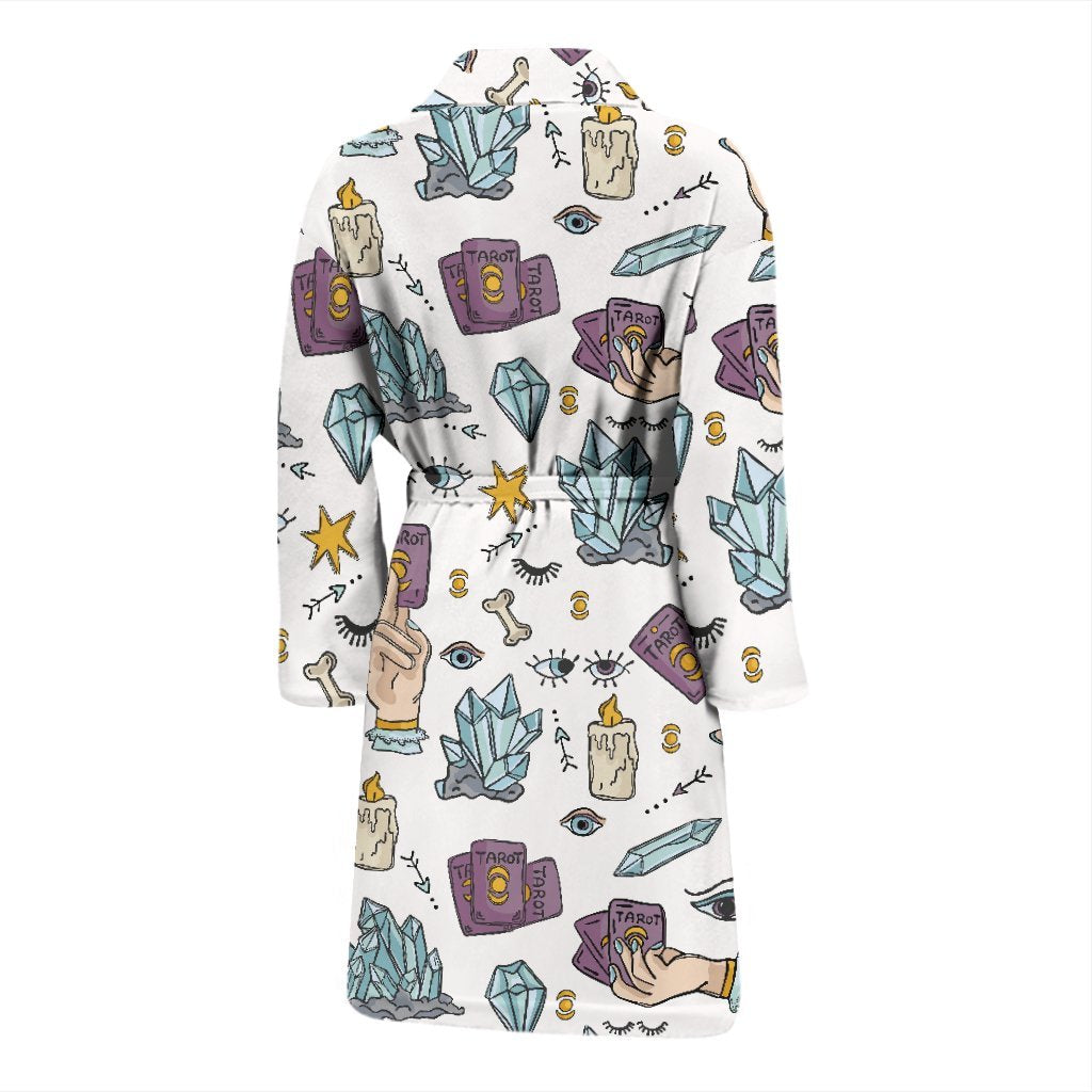 Tarot Pattern Print Men Long Robe-grizzshop