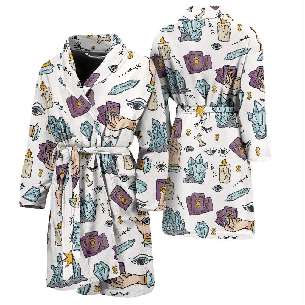 Tarot Pattern Print Men Long Robe-grizzshop