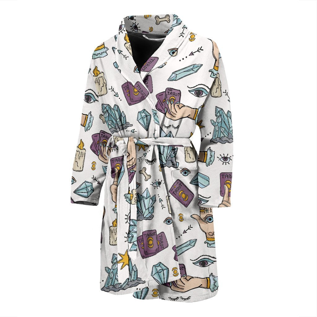 Tarot Pattern Print Men Long Robe-grizzshop