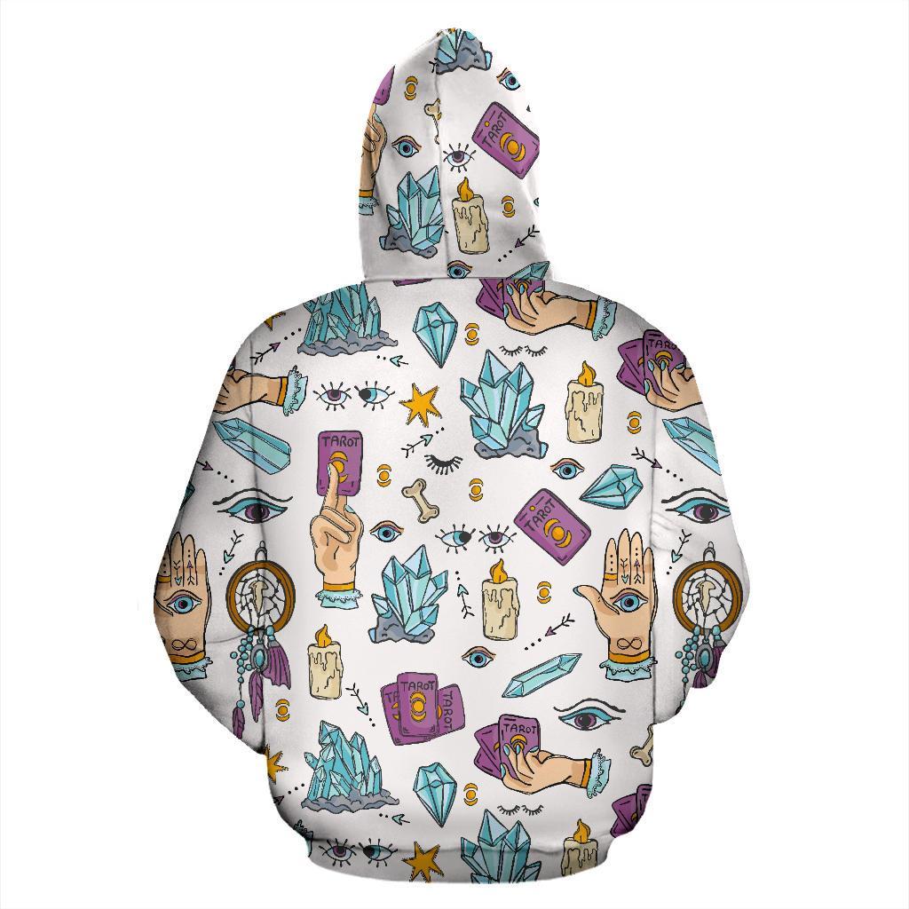 Tarot Pattern Print Men Women Pullover Hoodie-grizzshop