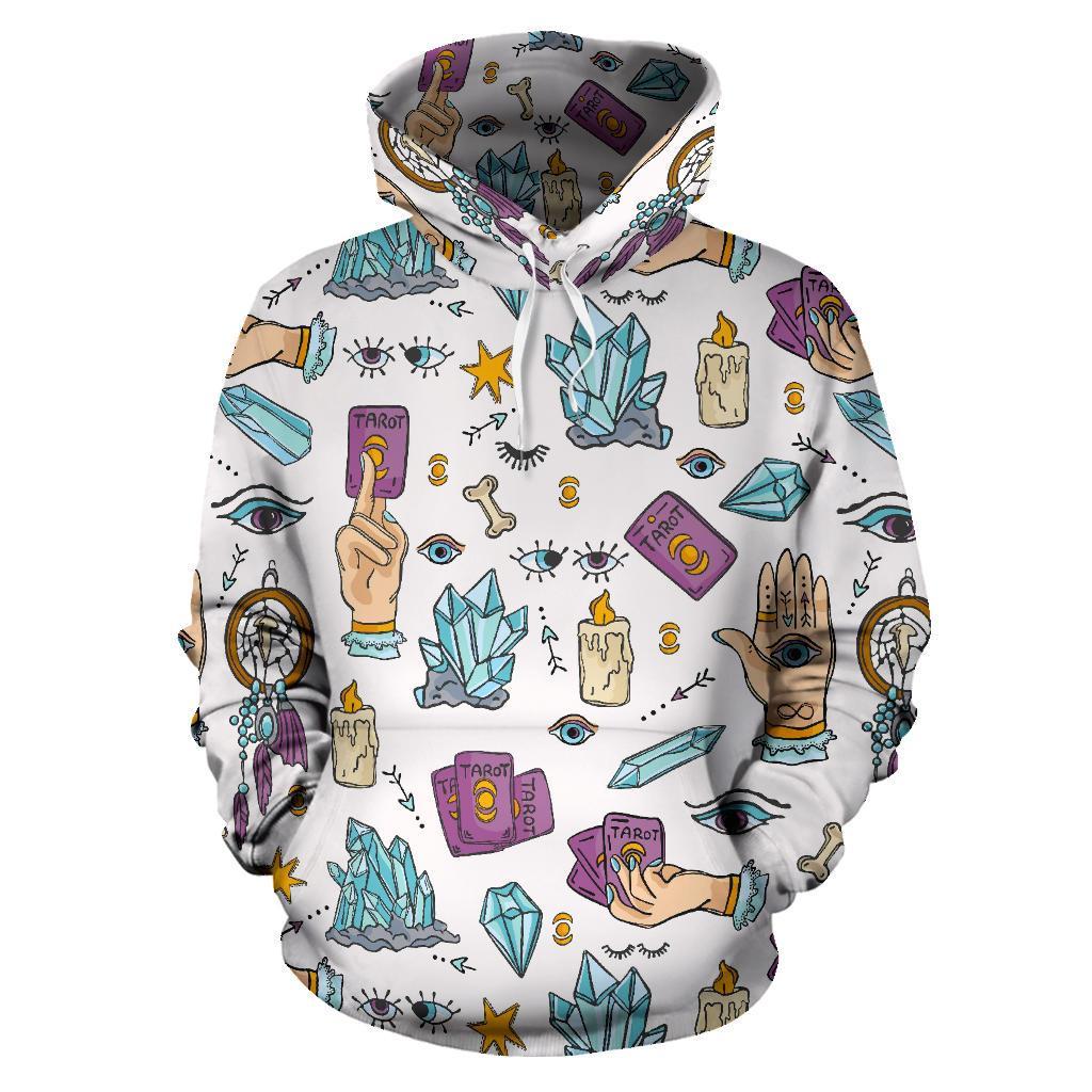 Tarot Pattern Print Men Women Pullover Hoodie-grizzshop