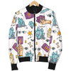 Tarot Pattern Print Men's Bomber Jacket-grizzshop