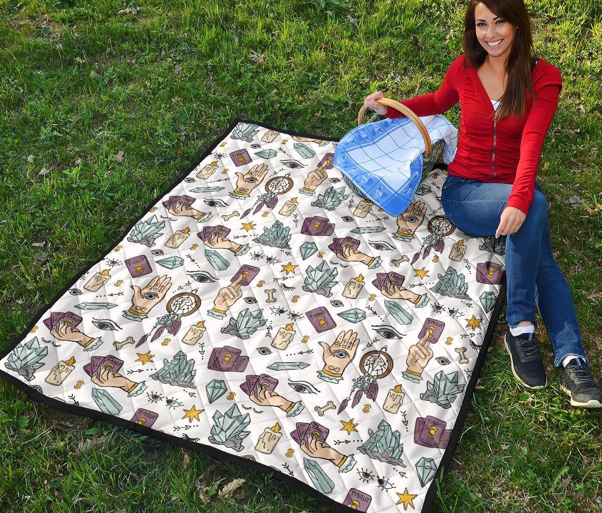 Tarot Pattern Print Quilt-grizzshop