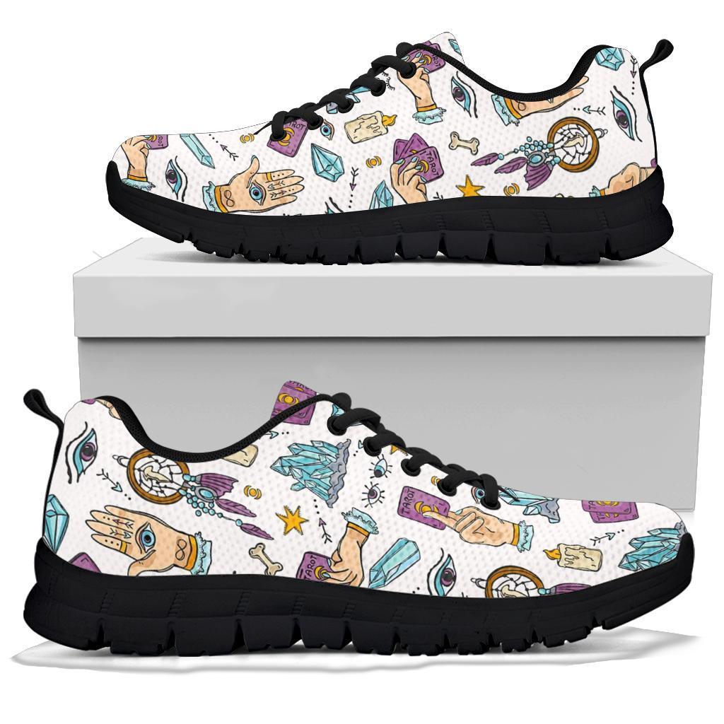 Tarot Pattern Print Sneaker Shoes For Men Women-grizzshop