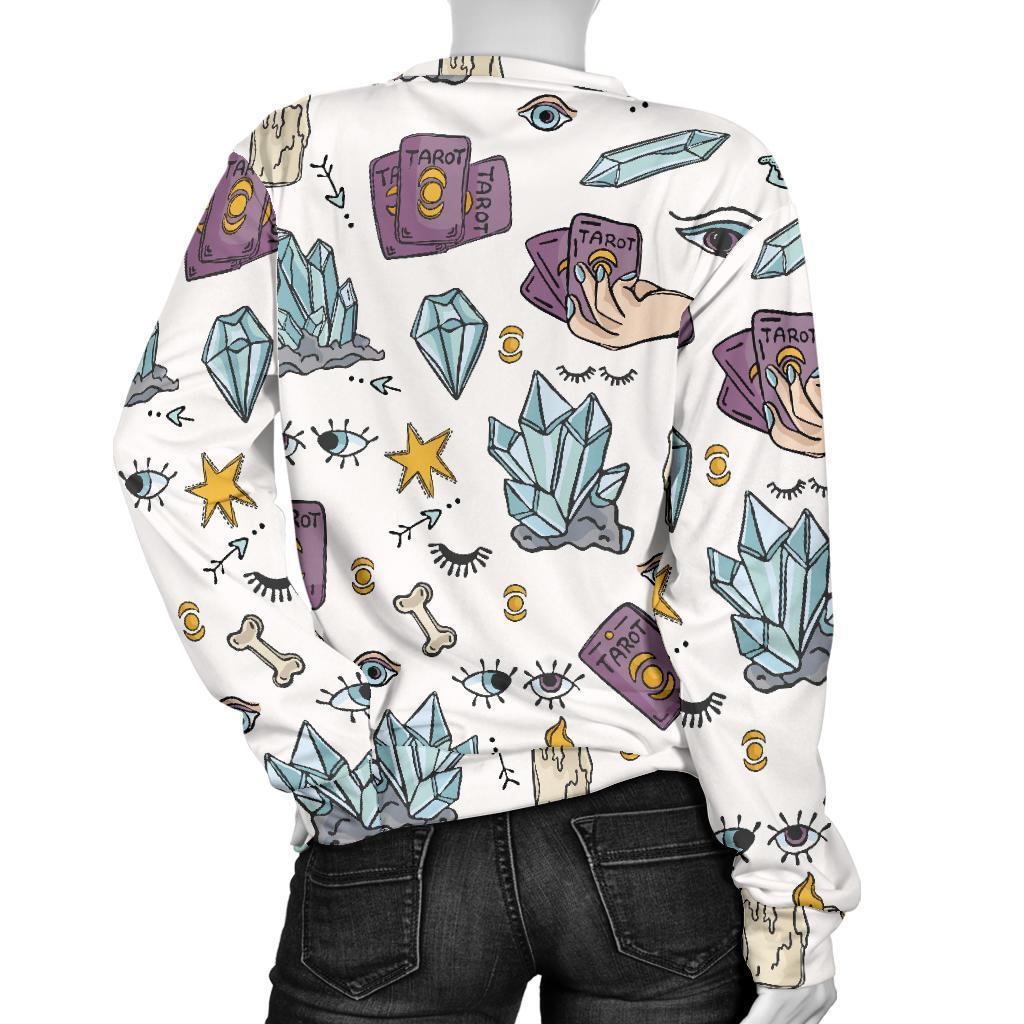 Tarot Pattern Print Women's Sweatshirt-grizzshop