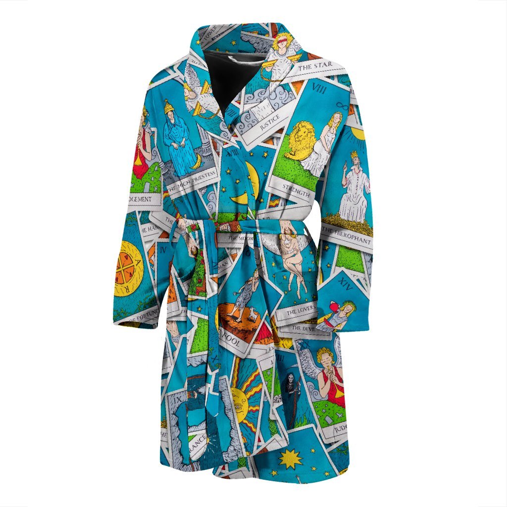 Tarot Print Pattern Men Long Robe-grizzshop
