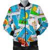 Tarot Print Pattern Men's Bomber Jacket-grizzshop