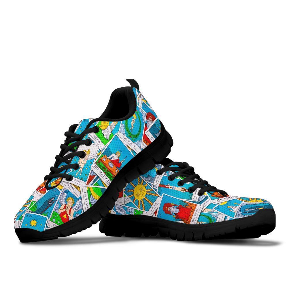 Tarot Print Pattern Sneaker Shoes For Men Women-grizzshop