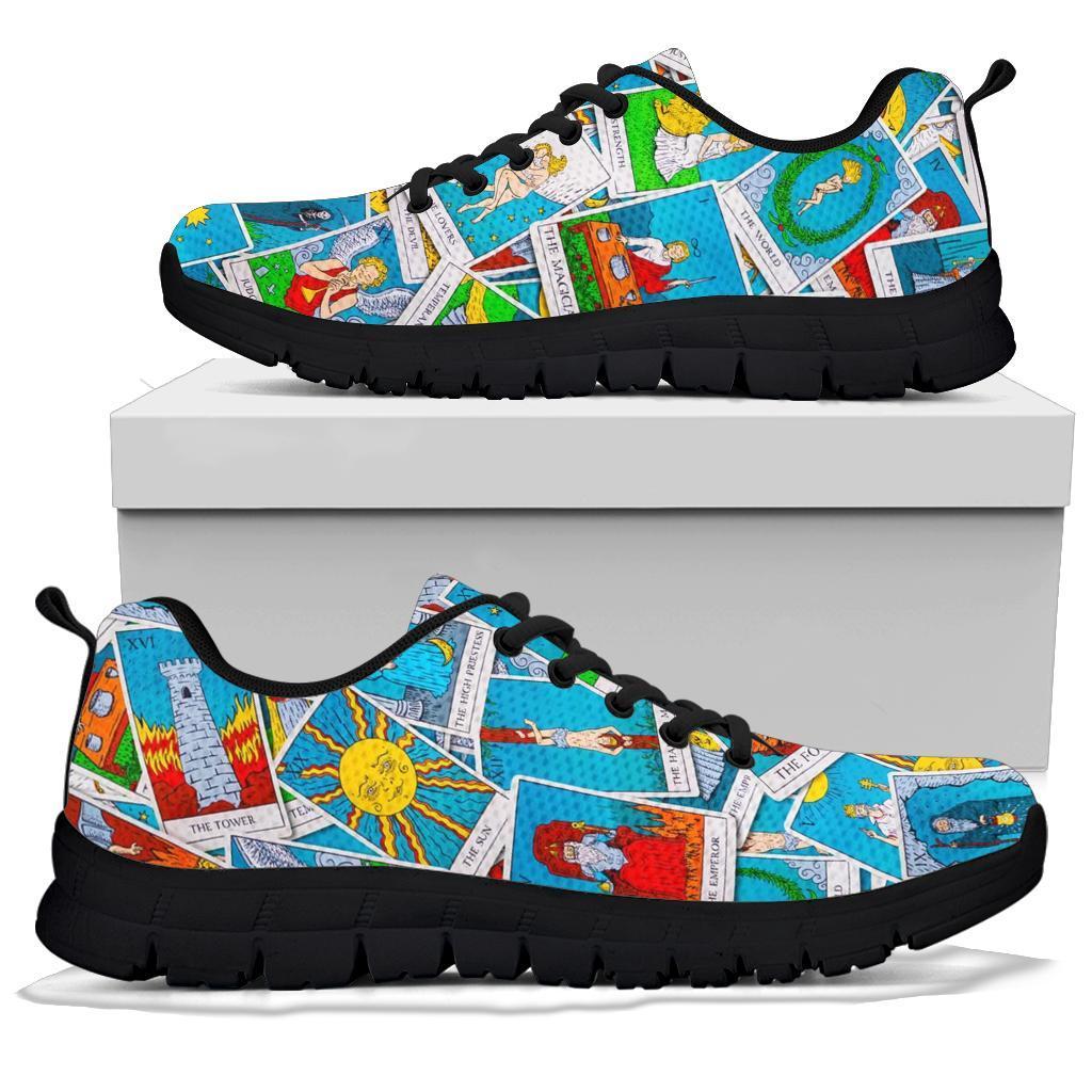 Tarot Print Pattern Sneaker Shoes For Men Women-grizzshop