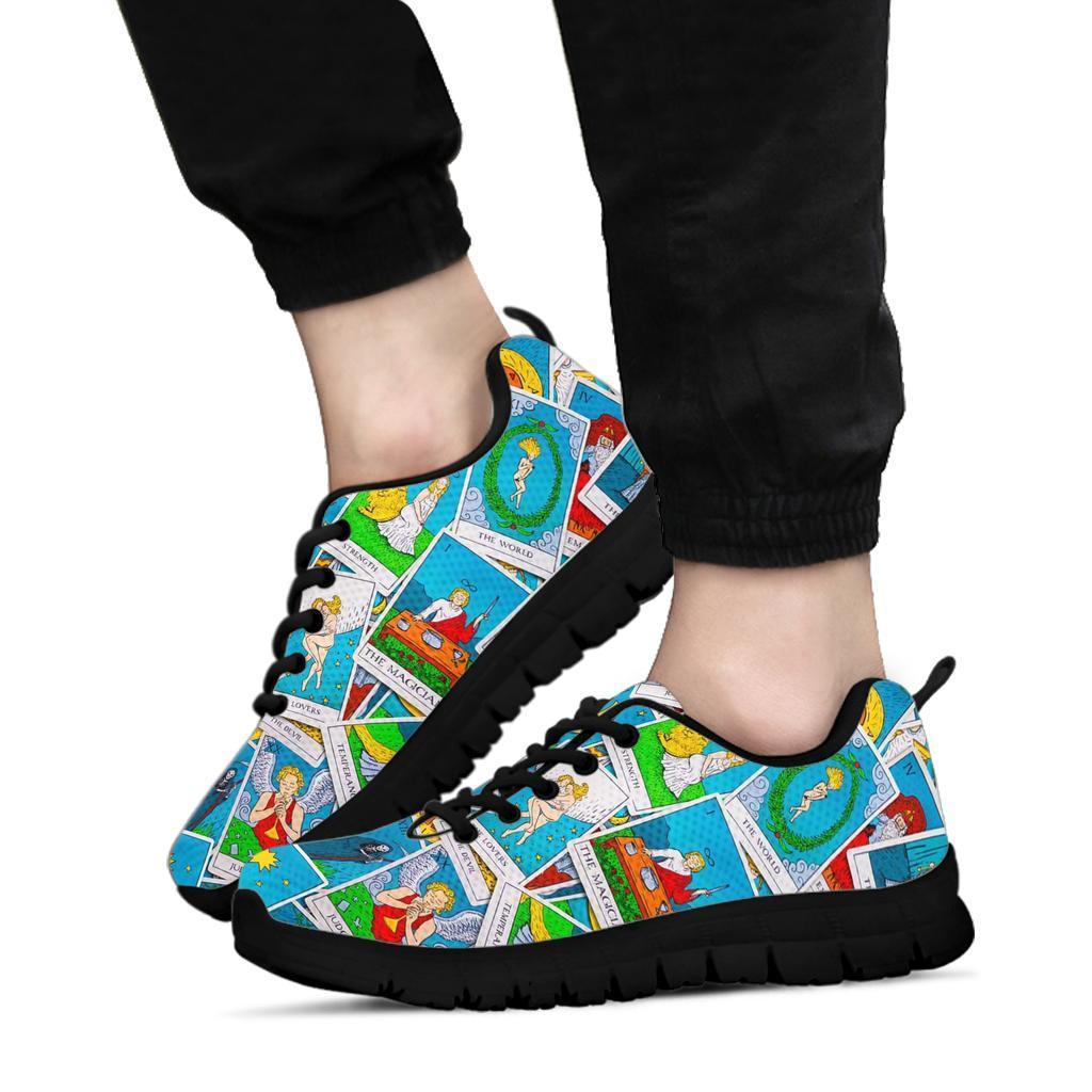 Tarot Print Pattern Sneaker Shoes For Men Women-grizzshop