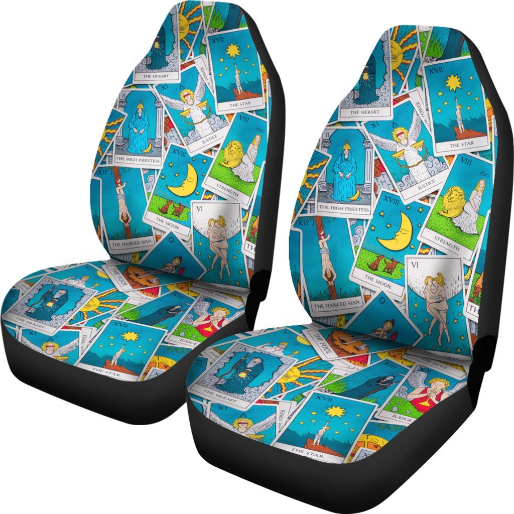 Tarot Print Pattern Universal Fit Car Seat Covers-grizzshop