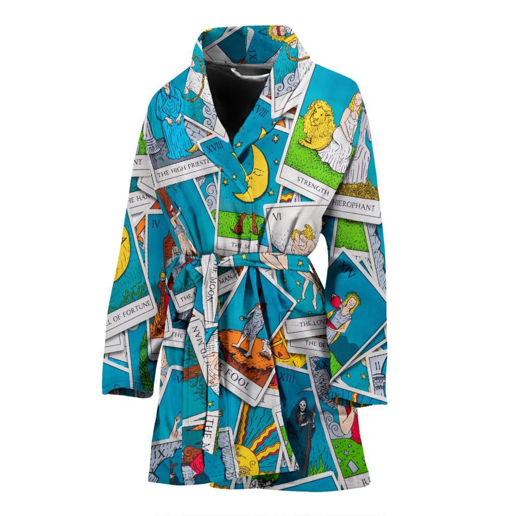 Tarot Print Pattern Women Long Robe-grizzshop