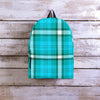 Tartan Aqua Blue Plaid Backpack-grizzshop