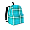 Tartan Aqua Blue Plaid Backpack-grizzshop