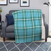 Tartan Aqua Blue Plaid Blanket-grizzshop